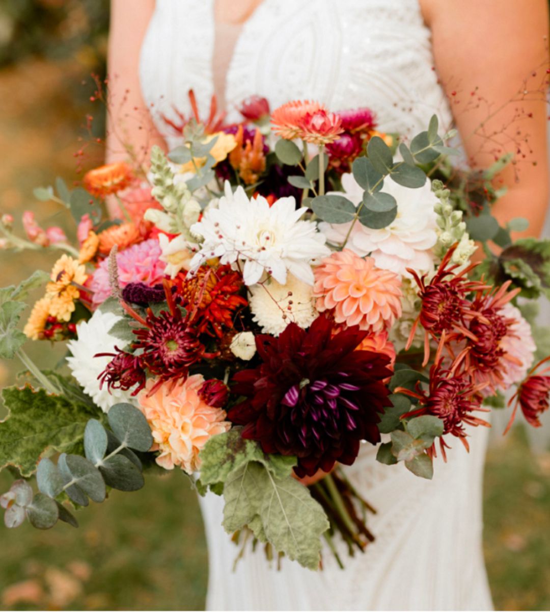 Pastel florals in a bouquet