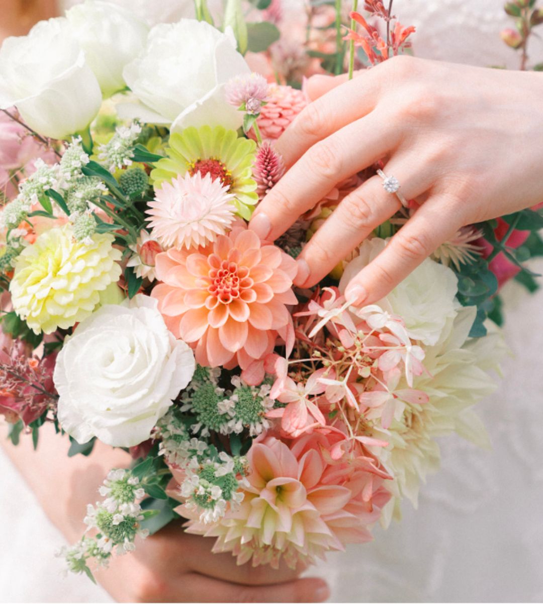 Pastel florals in a bouquet